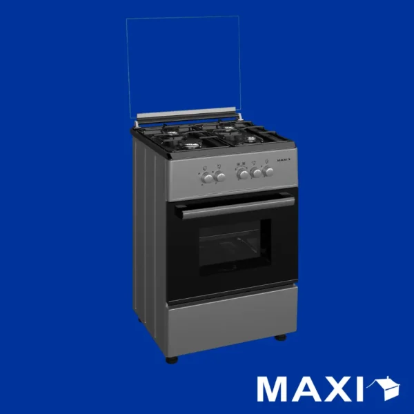 Maxi Gas Cooker 60x60 CM (4) Burners Black & Grey - Image 2