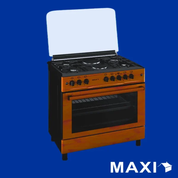 Maxi Gas Cooker 60x90 CM (4+2) Burners Wood - Image 3